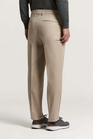 Pantalón de gabardina de lana y algodón