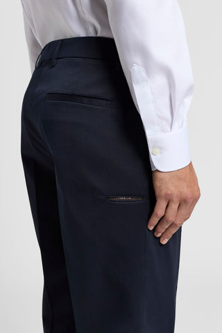 Pleated Cotton Gabardine Trousers