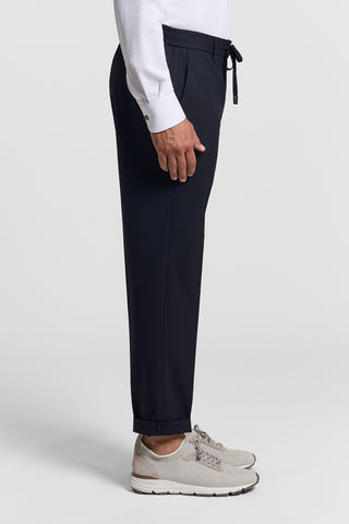 Viscose-blend jogger trousers