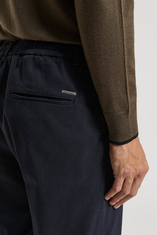 Cotton gabardine jogger trousers