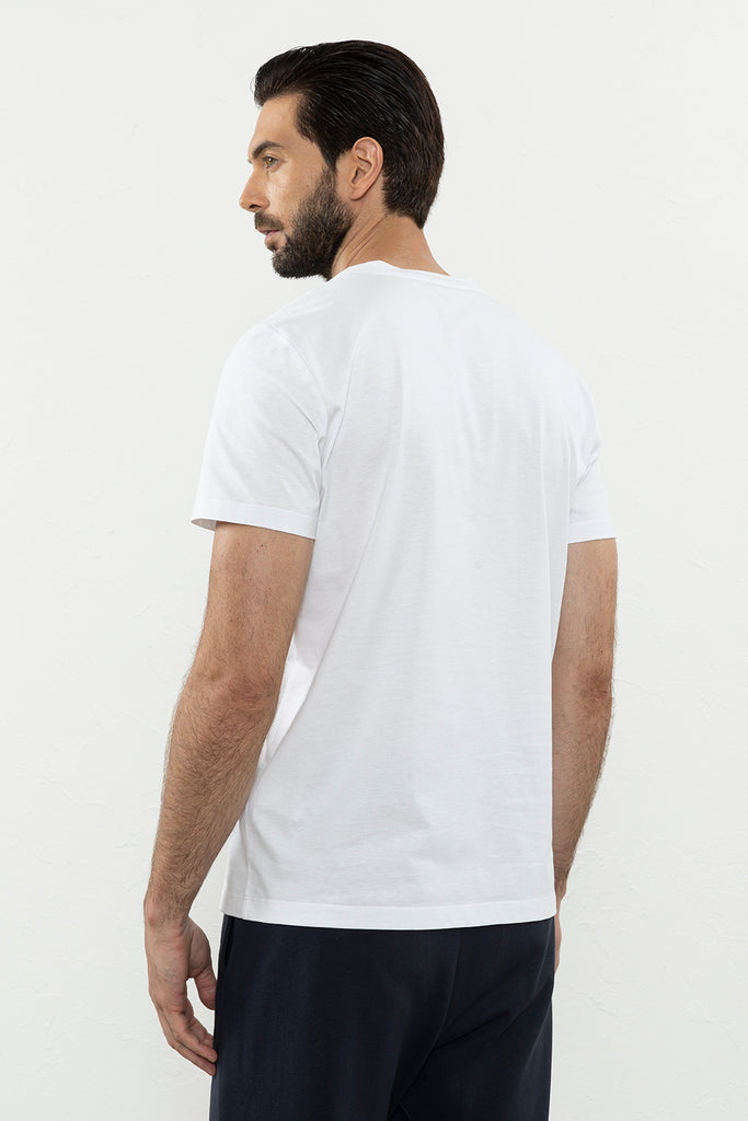 Pure mako cotton jersey T-shirt with print  