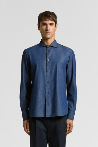 Lightweight pure cotton chambray shirt