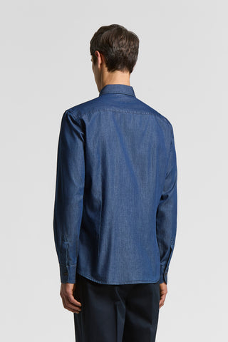 Lightweight pure cotton chambray shirt