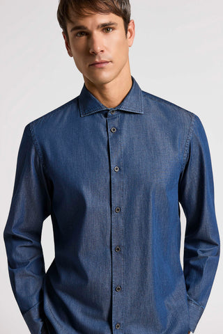 Lightweight pure cotton chambray shirt