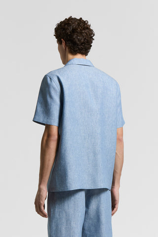 Linen canvas camp shirt