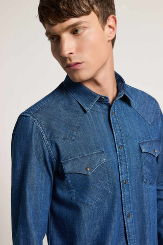 Camisa de denim de puro algodón