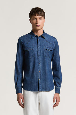 Camisa de denim de puro algodón