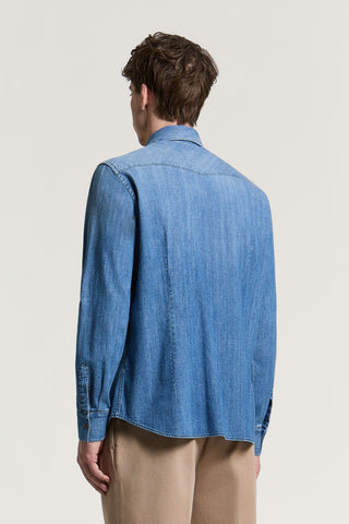Camisa de denim de puro algodón