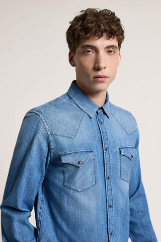 Camisa de denim de puro algodón