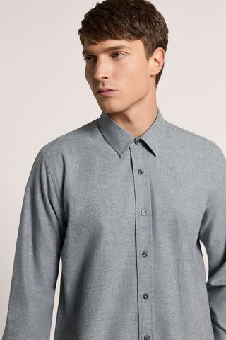 Camisa de sarga de franela de puro algodón