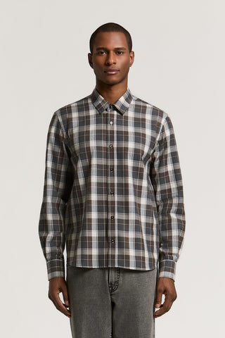 Camisa de franela de lana y algodón