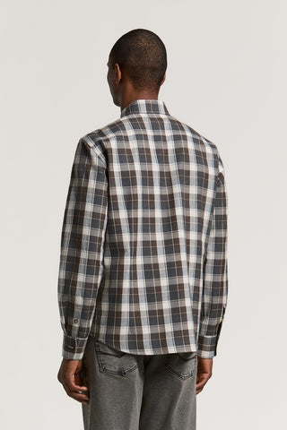 Camisa de franela de lana y algodón