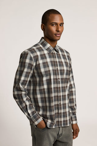 Camisa de franela de lana y algodón