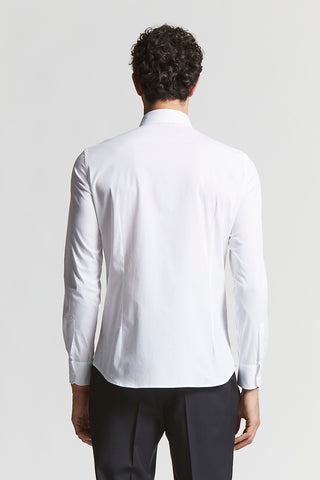 Stretch cotton poplin shirt