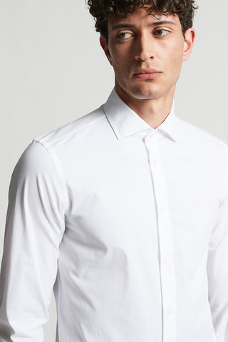 Stretch cotton poplin shirt