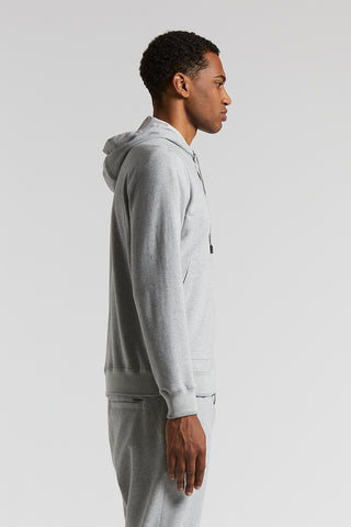 Sweatshirt in soft melange cotton jersey