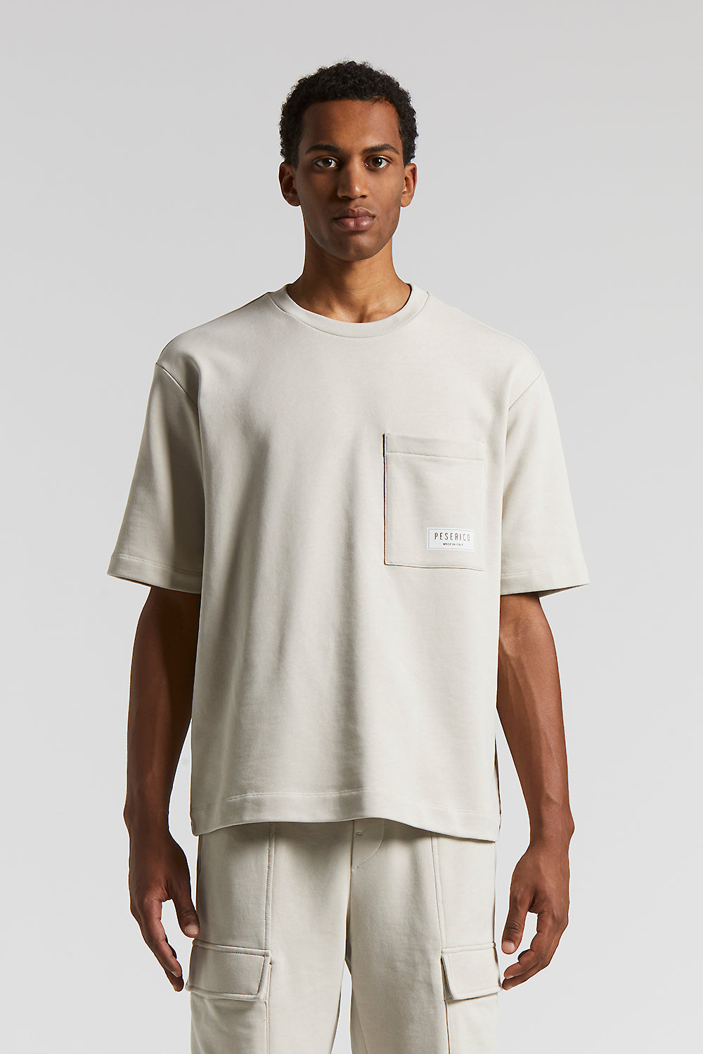 Pure cotton French terry fleece t-shirt | Peserico Pure cotton French terry fleece t-shirt | Peserico