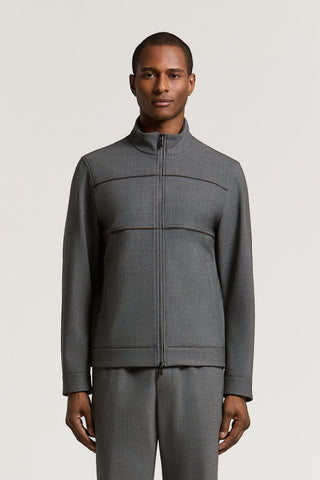 Pure wool gabardine sweatshirt