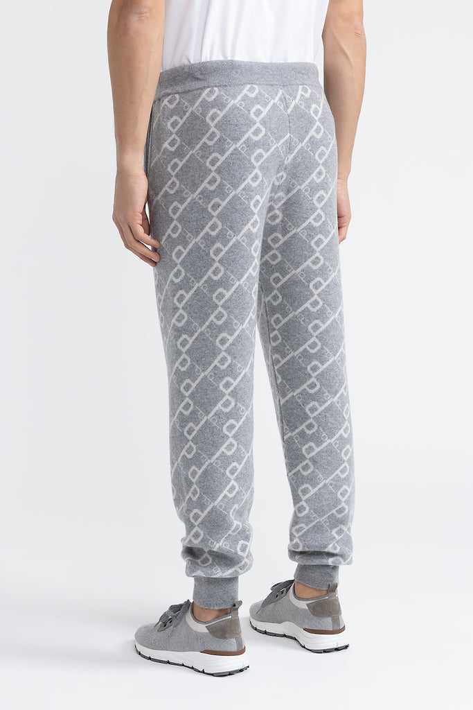 Wool blend logoed trousers  