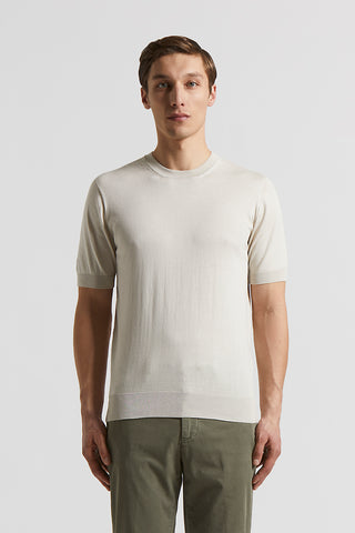 Silk and cotton t-shirt