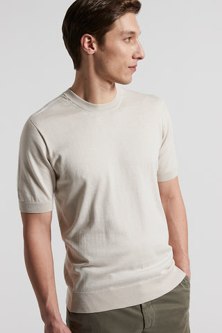 Silk and cotton t-shirt