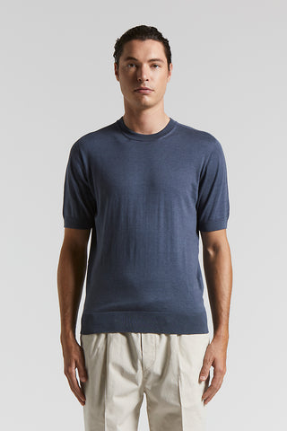 Silk and cotton t-shirt