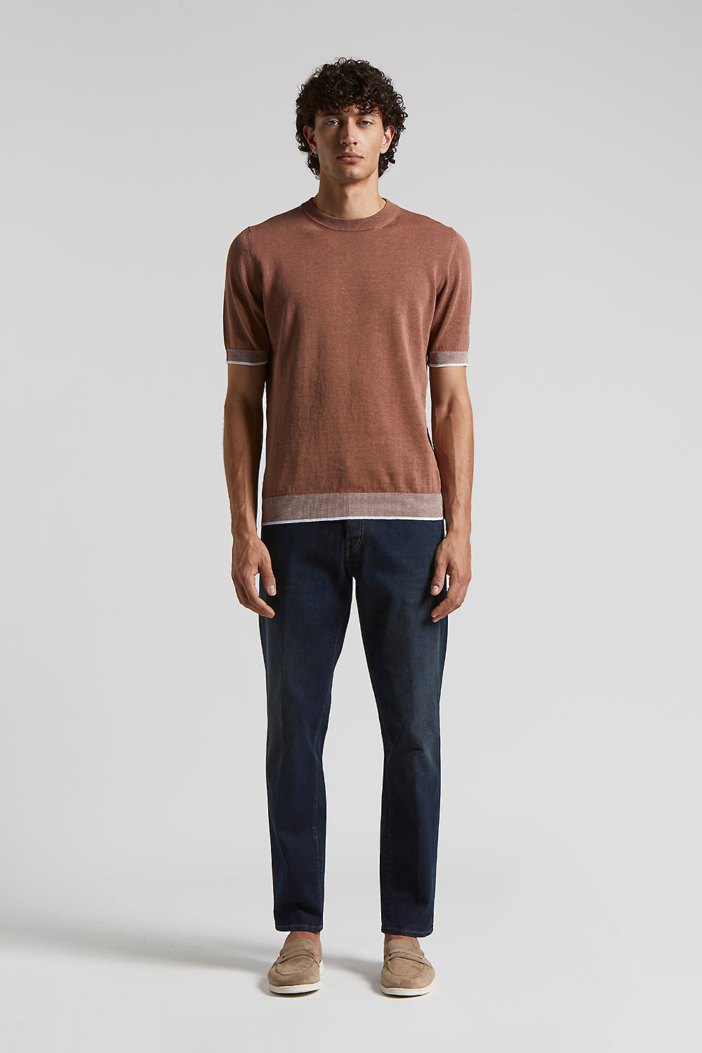 Linen and cotton crepe t-shirt | Peserico