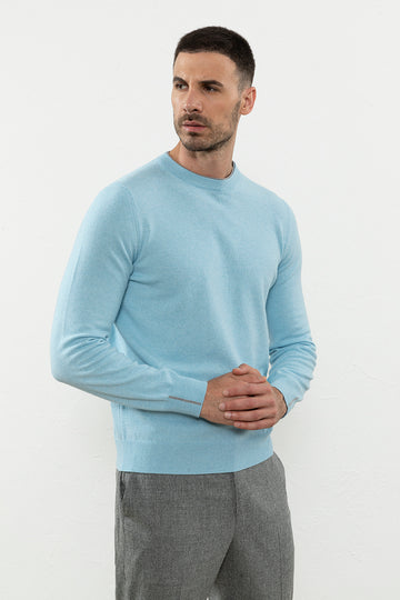 Wool, silk and cashmere sweater  