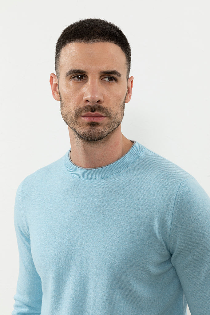 Wool, silk and cashmere sweater  