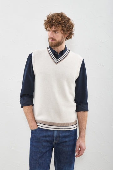 Merino wool yarn vest  