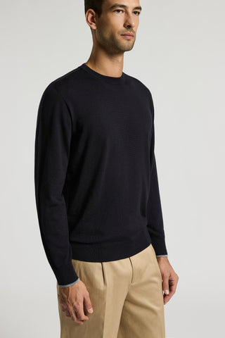 Wool crew-neck jumper