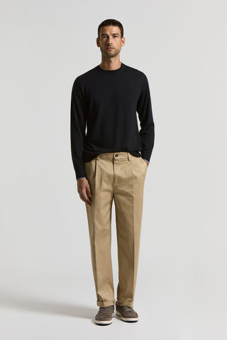 Wool crew-neck jumper