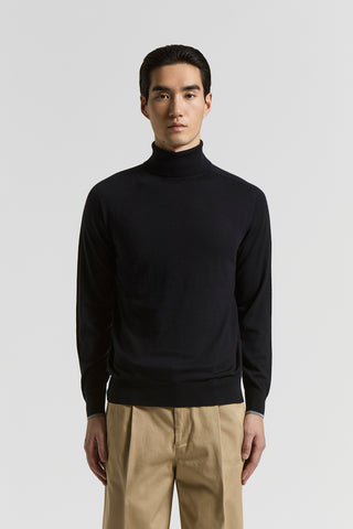 Wool polo-neck jumper