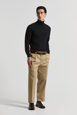 Wool polo-neck jumper