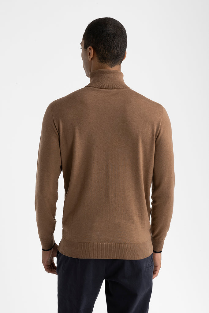 Pure new wool high neck sweater  