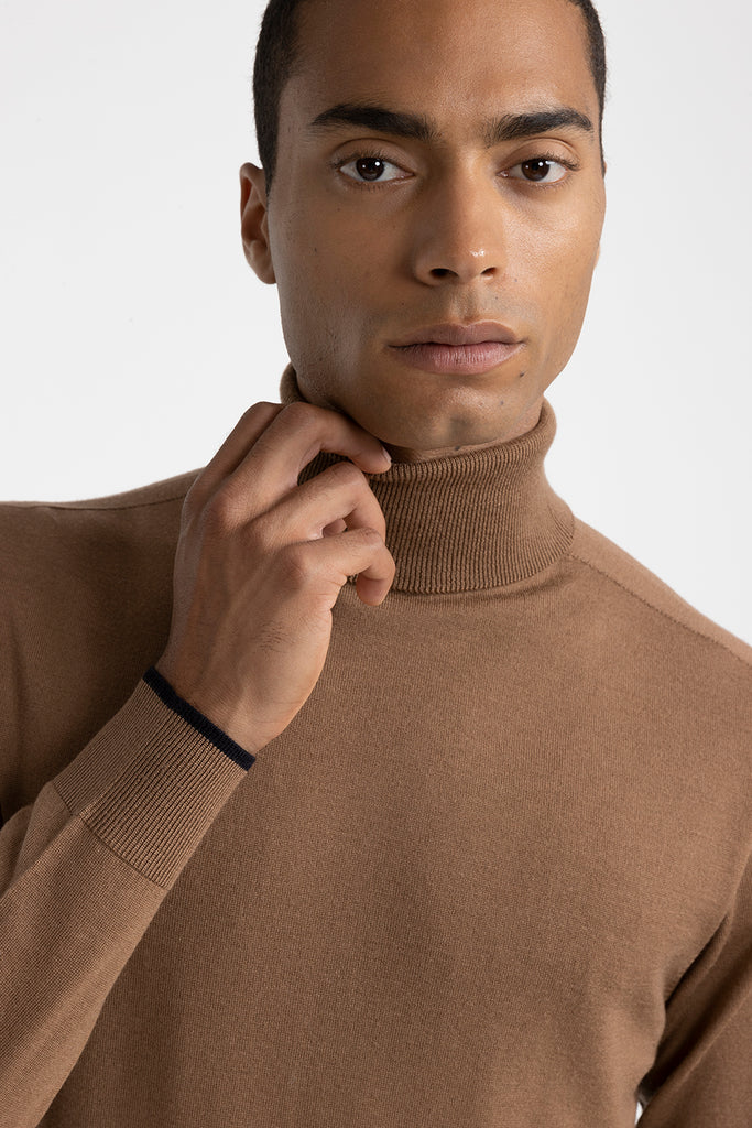 Pure new wool high neck sweater  