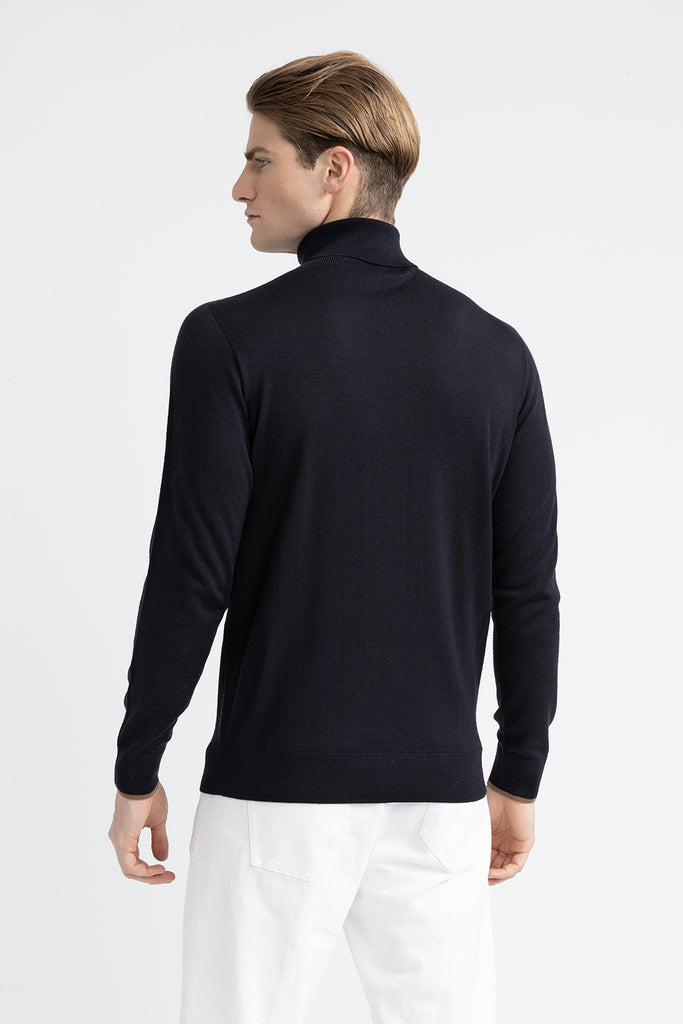 Pure new wool high neck sweater  