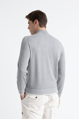 Wool, silk and cashmere high neck sweater  