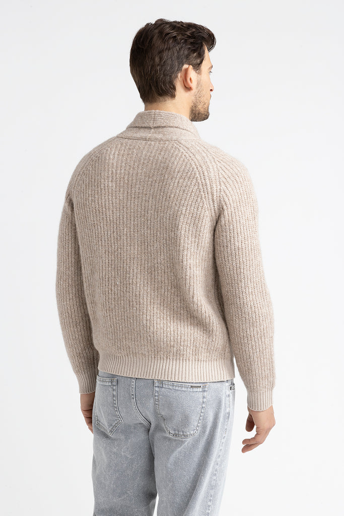 Merino wool and cashmere cardigan  