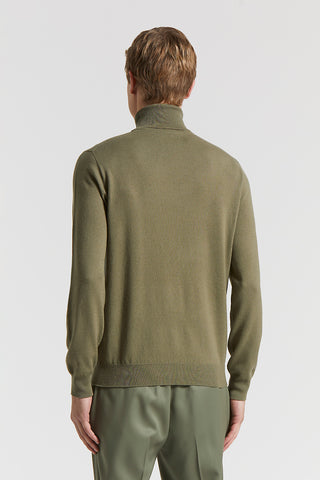 Pure cashmere polo-neck jumper