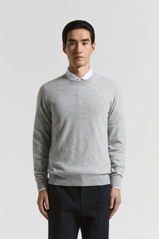 Pure cashmere crew-neck jumper