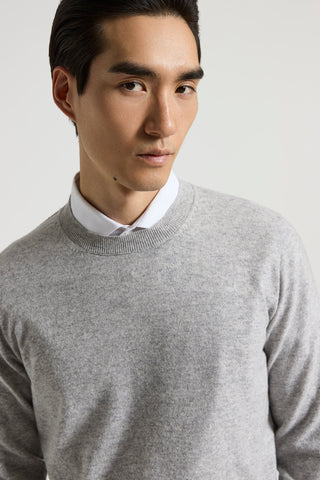 Pure cashmere crew-neck jumper