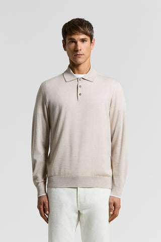 Crewneck sweater in a linen-cotton blend