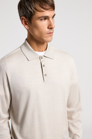Crewneck sweater in a linen-cotton blend