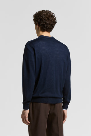 Fully-fashioned knitted cardigan