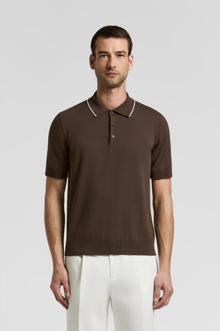 Poloshirt aus Strickgewebe aus Baumwolle