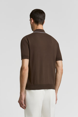 Poloshirt aus Strickgewebe aus Baumwolle