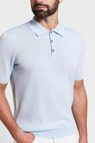 Cotton knitted polo shirt
