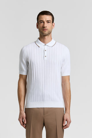 Cotton knitted polo shirt