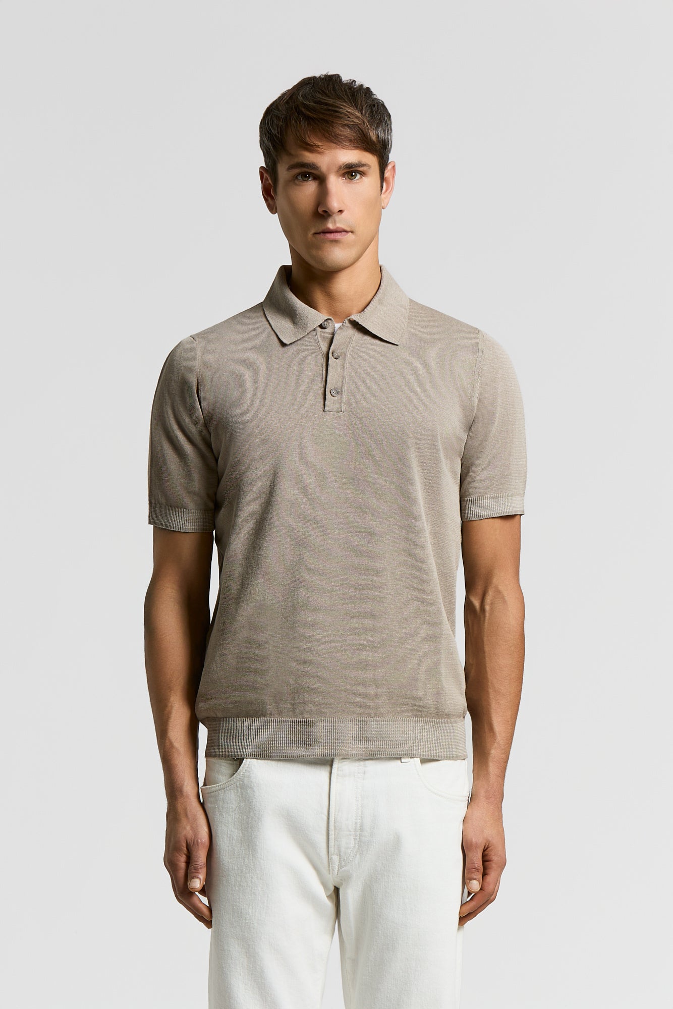 Cotton and linen polo shirt | Peserico